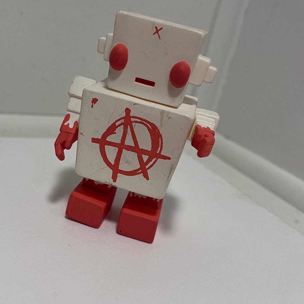 White Tofu Robot Frank Kozik Collectible Figure